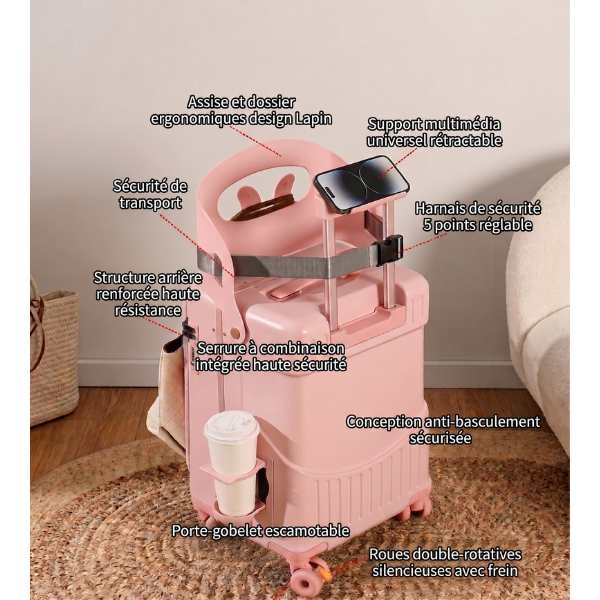 Valise Enfant avec siege intégré