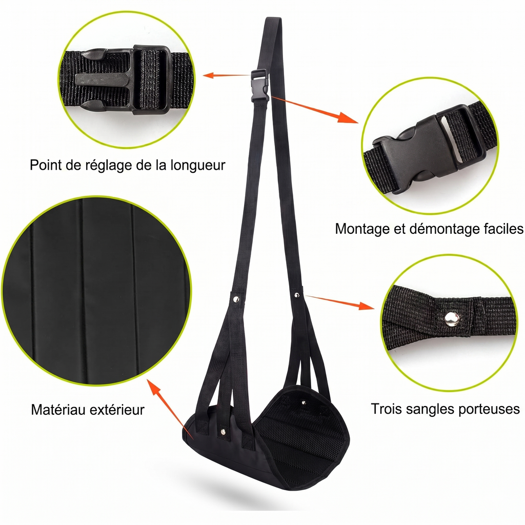 Repose-Pieds Avion & Voyage : Le Hamac Confort FloEasyTrip